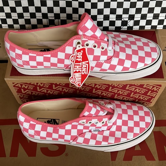 Vans Authentic Checkerboard Pink Lemonade/True White WMNS sneakers - Picture 3 of 16